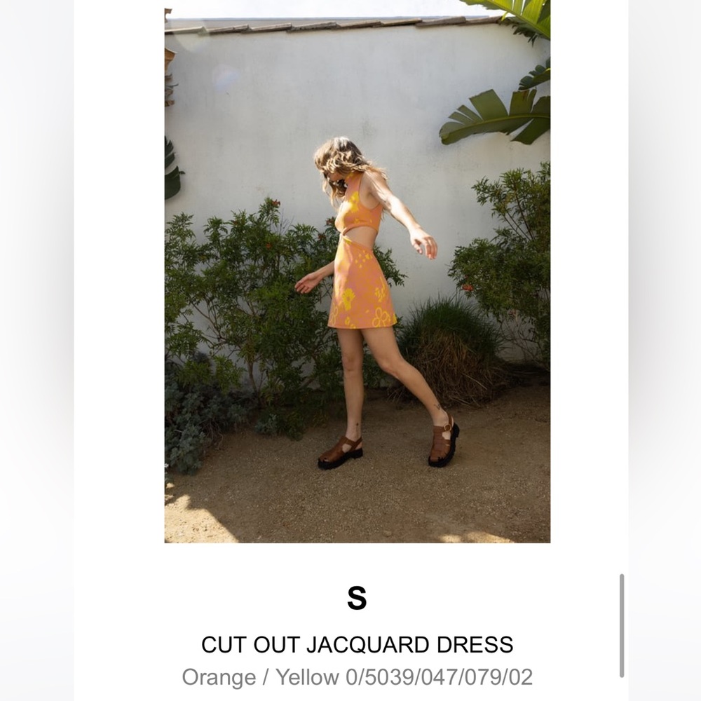 Cut Out Jacquard Dress